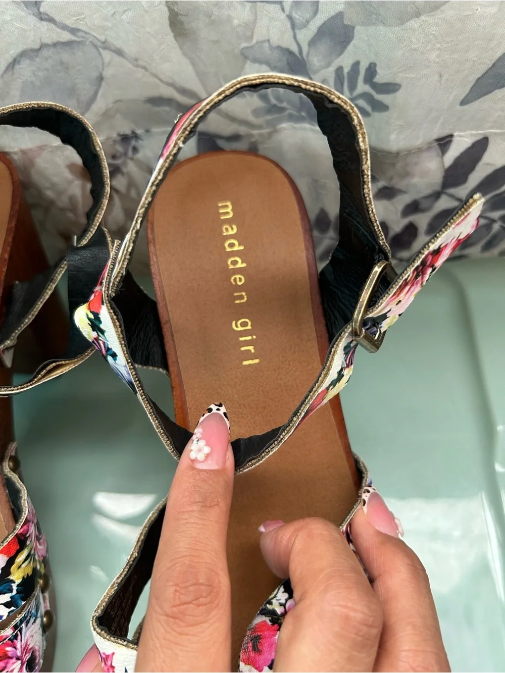 Madden Girl Floral Multicolor Platform Wedges
